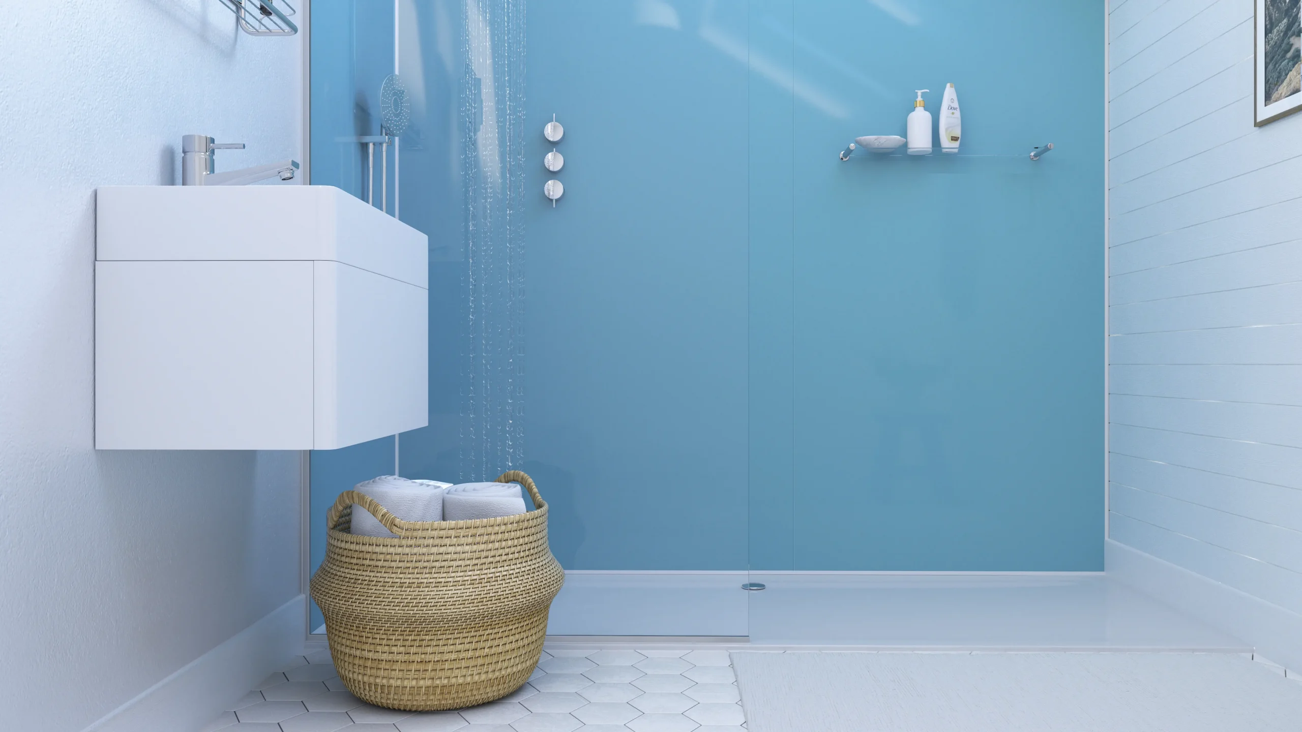 Showerwall Acrylic 2440 X 1220 Azure SWA08