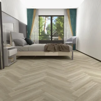 Liberty Floors Lifestyle 5.5mm Herringbone Buttermilk Oak Luxury Rigid Vinyl Flooring 305104
