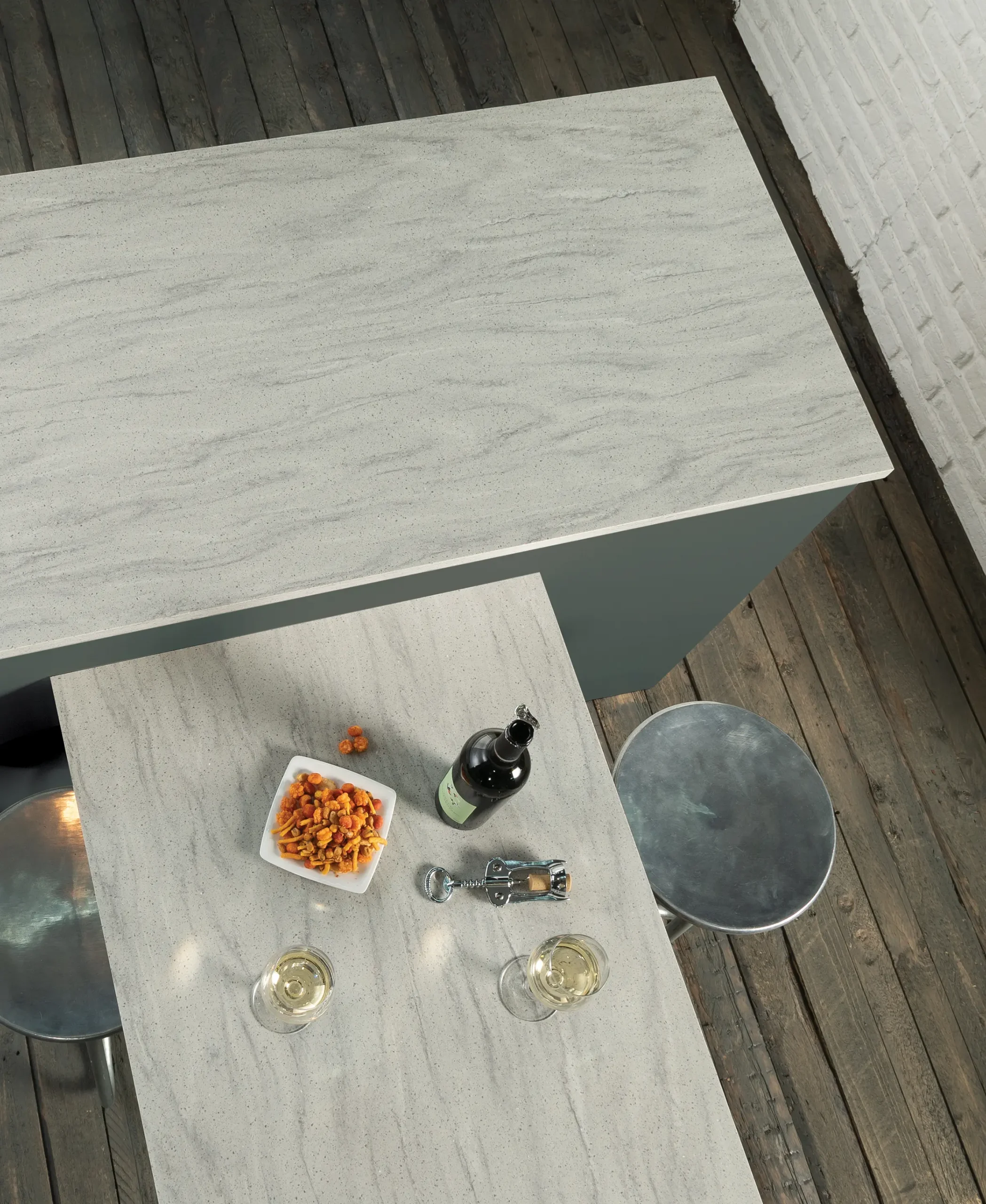 Minerva Concrete Haze Breakfast Bar 25mm 2100 X 900