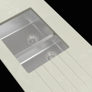 Minerva Blue Venato S/Steel Sink Module R10 Sink Designer Bowl LHB 25mm 3050 X 650