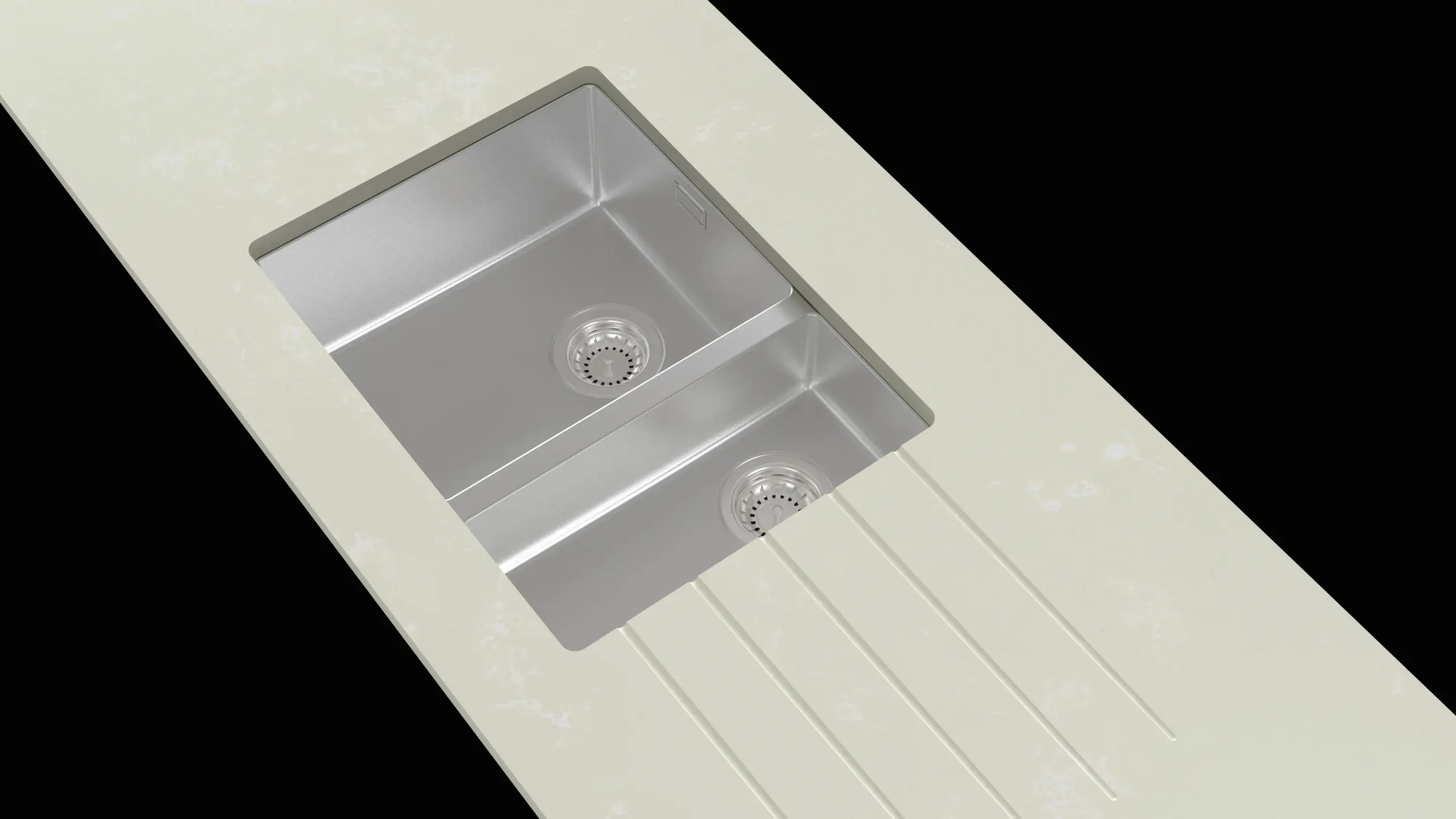 Minerva Copper Fleck S/Steel Sink Module R10 Sink Designer Bowl RHB 25mm 3050 X 650