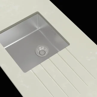 Minerva Blue Venato S/Steel Sink Module R10 Sink Super Bowl LHB 25mm 3050 X 650