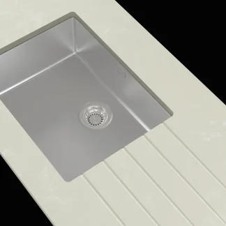 Minerva Blue Venato S/Steel Sink Module R10 Sink Ultra Bowl RHB 25mm 3050 X 650