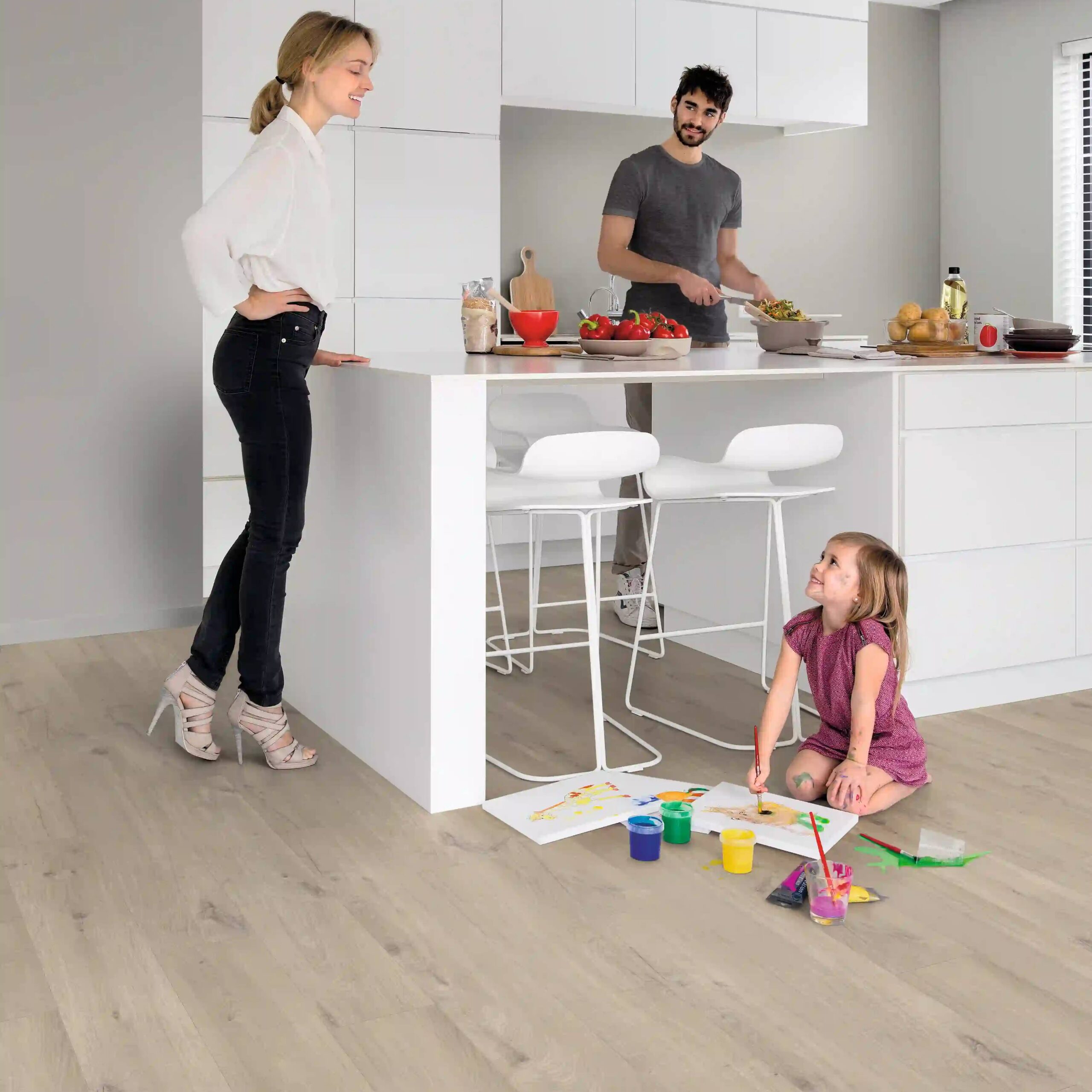 Quick-Step Alpha Bloom Cotton Oak Beige LVT Flooring AVMPU40103