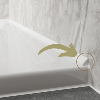 Showerwall Laminate Sureseal End Caps And Profiler Black