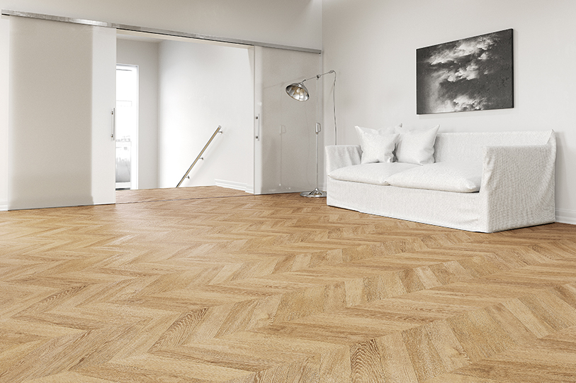 Faus Masterpieces 8mm Chevron Boho Laminate Flooring - Image 2