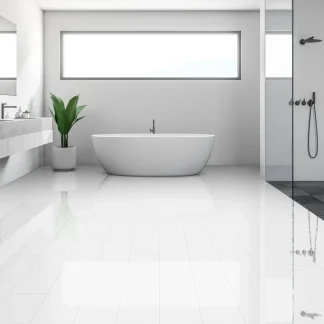 Falquon Flooring 6mm SPC High Gloss White Plank D2935