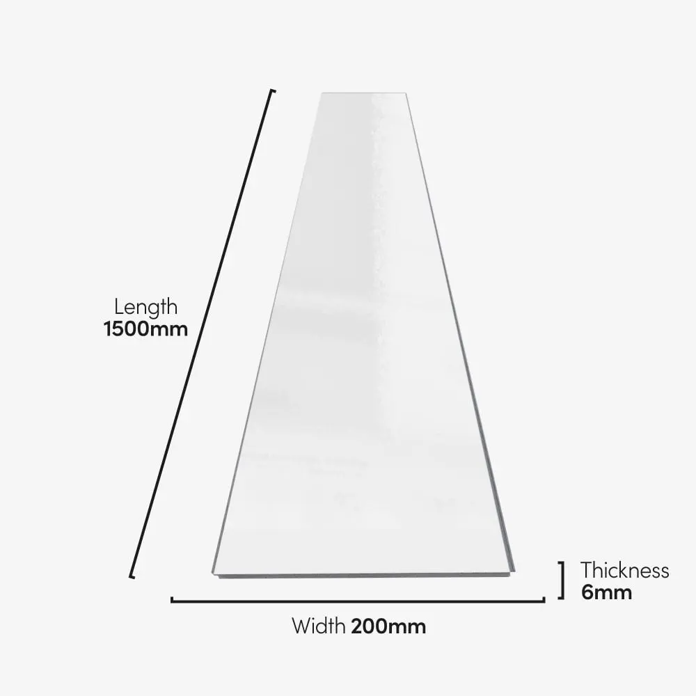Falquon Flooring 6mm SPC High Gloss White Plank D2935 - Image 4