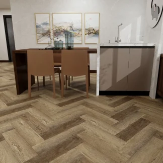 Liberty Floors Lifestyle 5.5mm Herringbone Farmhouse Oak Luxury Rigid Vinyl Flooring 305106