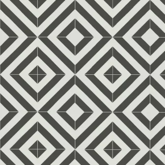 Faus Retro 8mm Laminate Black & White Pattern Flooring S185210