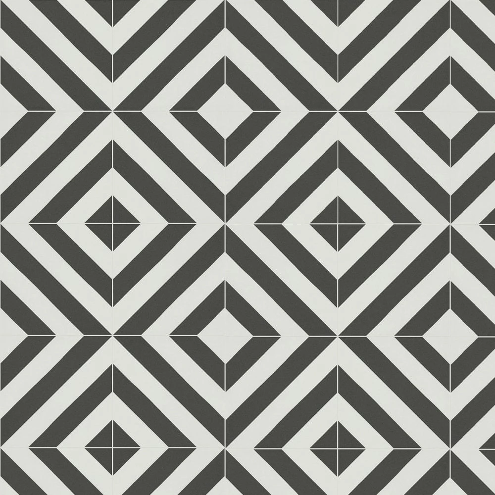 Faus Retro 8mm Laminate Black & White Pattern Flooring S185210 - Image 2