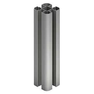 Guardian Composite Fencing Aluminium Fence Post with Post Cap and Utility Trim 1.86m - Grey