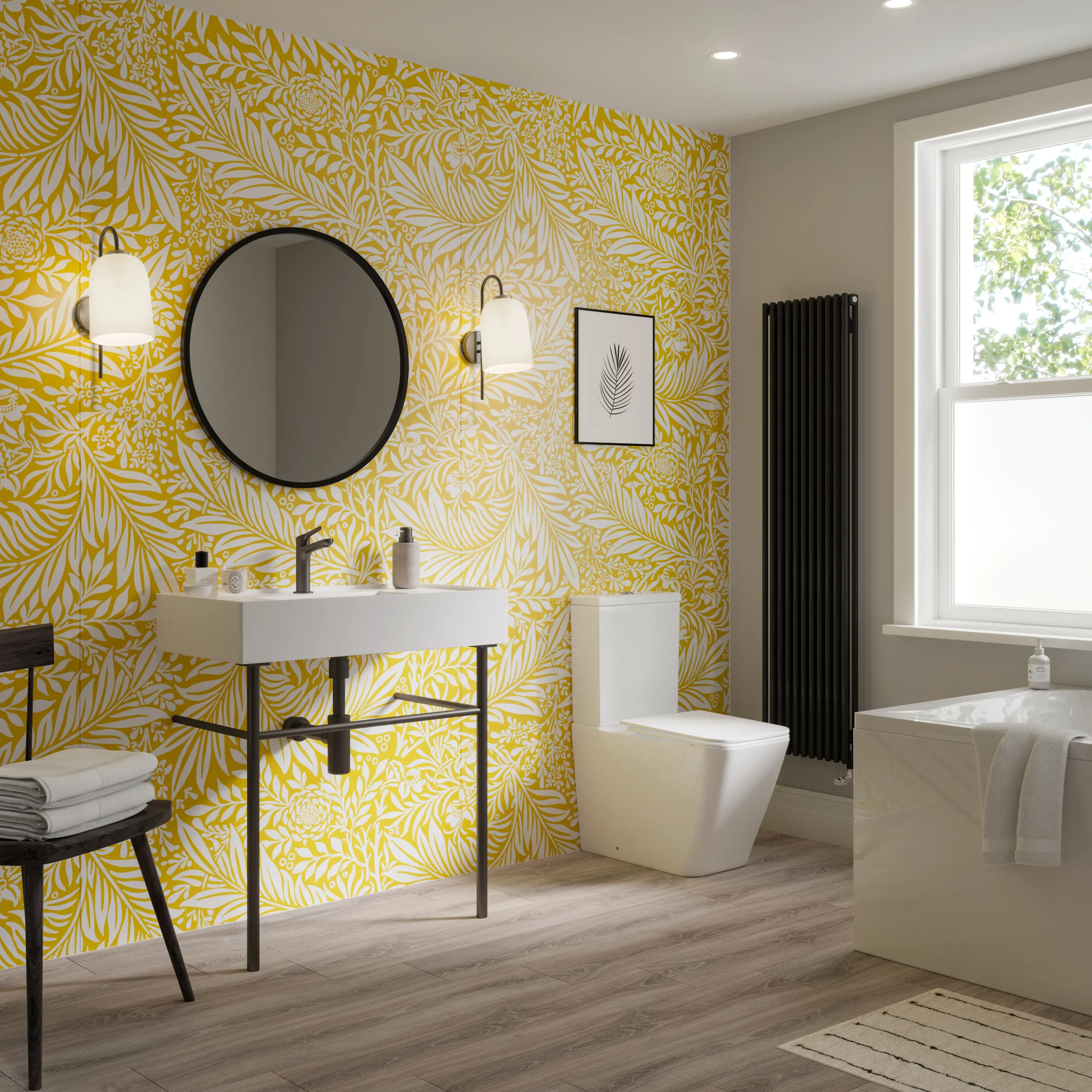 Showerwall Acrylic 2400 x 896 Fern Mustard SCA38