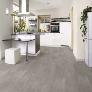 Kaindl AquaPro 8mm Laminate Concrete Art Pearl Grey Tile Flooring