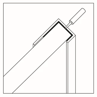 Showerwall Laminate End Trim Antique Gold Et5