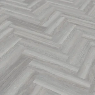 Liberty Floors Lifestyle 5.5mm Herringbone Cool Grey Luxury Rigid Vinyl Flooring 275828
