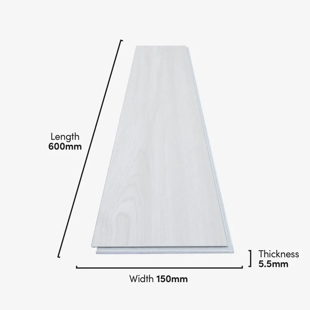 Liberty Floors Lifestyle 5.5mm Herringbone Misty White Luxury Rigid Vinyl Flooring 275821 - Image 3