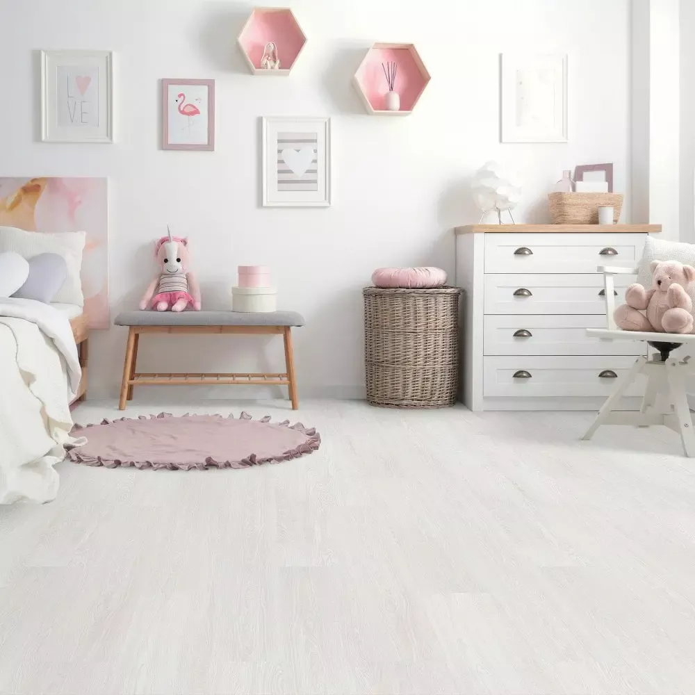 Liberty Floors Lifestyle 5mm Luxury Misty White Rigid Vinyl Flooring 275811