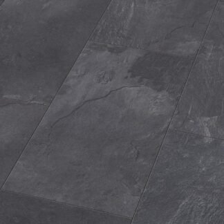 Liberty Floors Universo 8mm Black Slate Water Resistant Tile Flooring (56015)