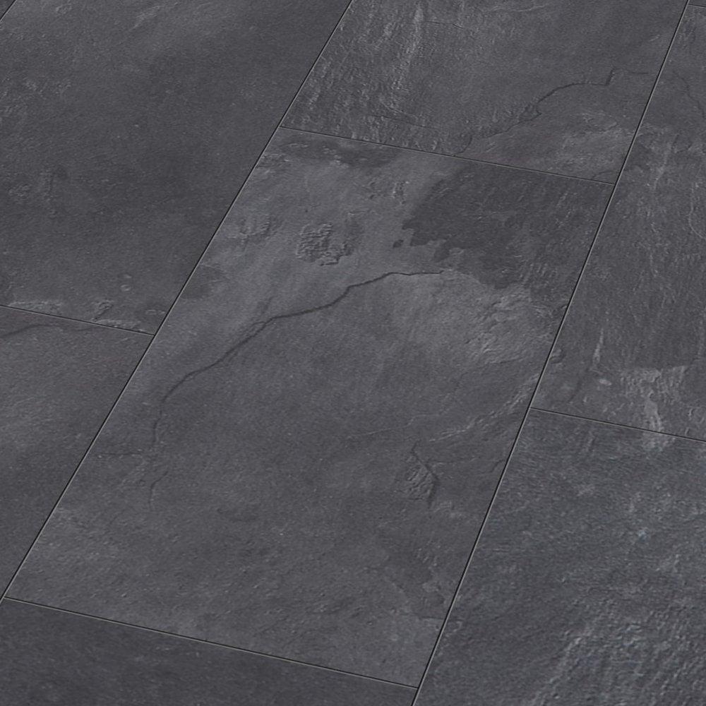 Liberty Floors Universo 8mm Black Slate Water Resistant Tile Flooring (56015) - Image 2