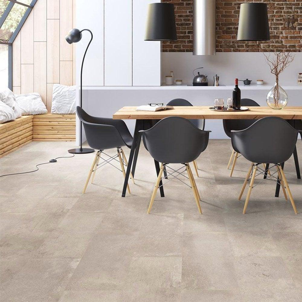 Liberty Floors Universo 8mm Sandstone Water Resistant Tile Laminate Flooring (56031)