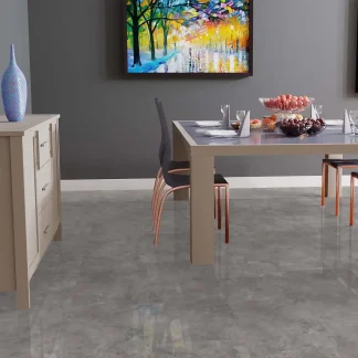 Falquon Flooring Stone 2.0 8mm Martico Grigio High Gloss Tile Laminate Flooring (Q1020)