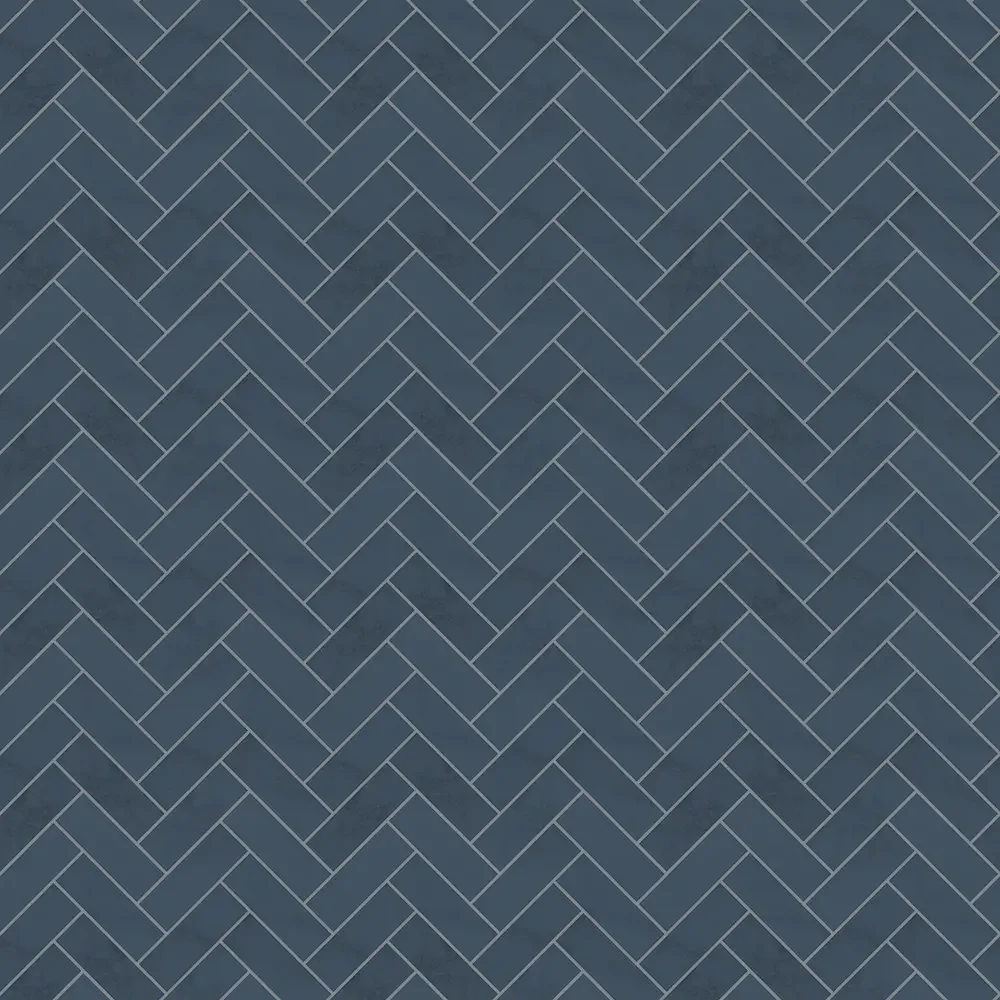Showerwall Acrylic 2400 X 896 Navy Herringbone SCA16 - Image 2