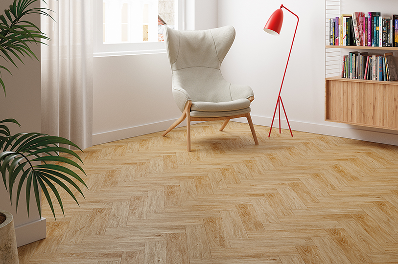 Faus Masterpieces 8mm Herringbone Narbona Laminate Flooring - Image 2
