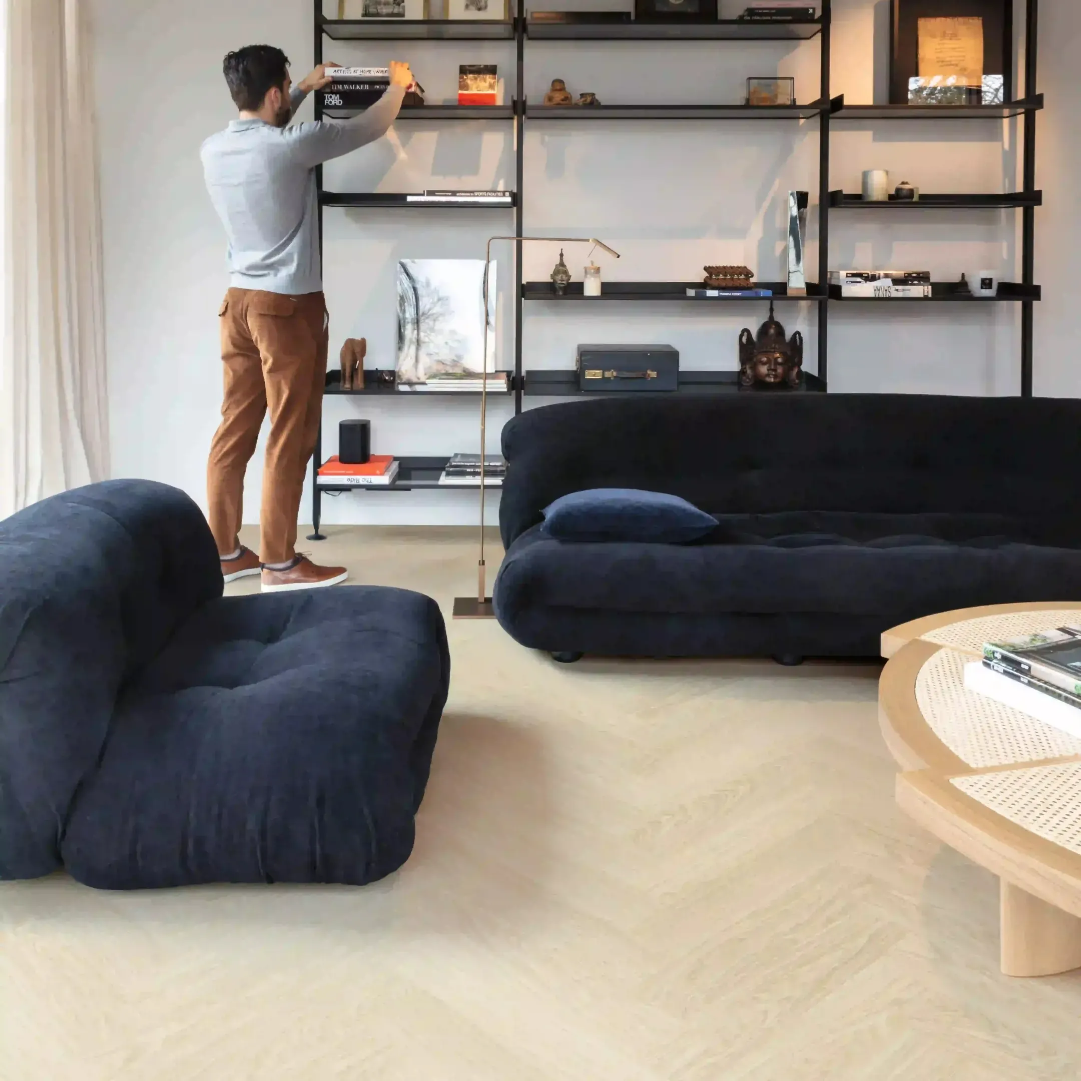 Quick-Step Alpha Ciro Herringbone Pure Oak Polar LVT Flooring AVHBU40361