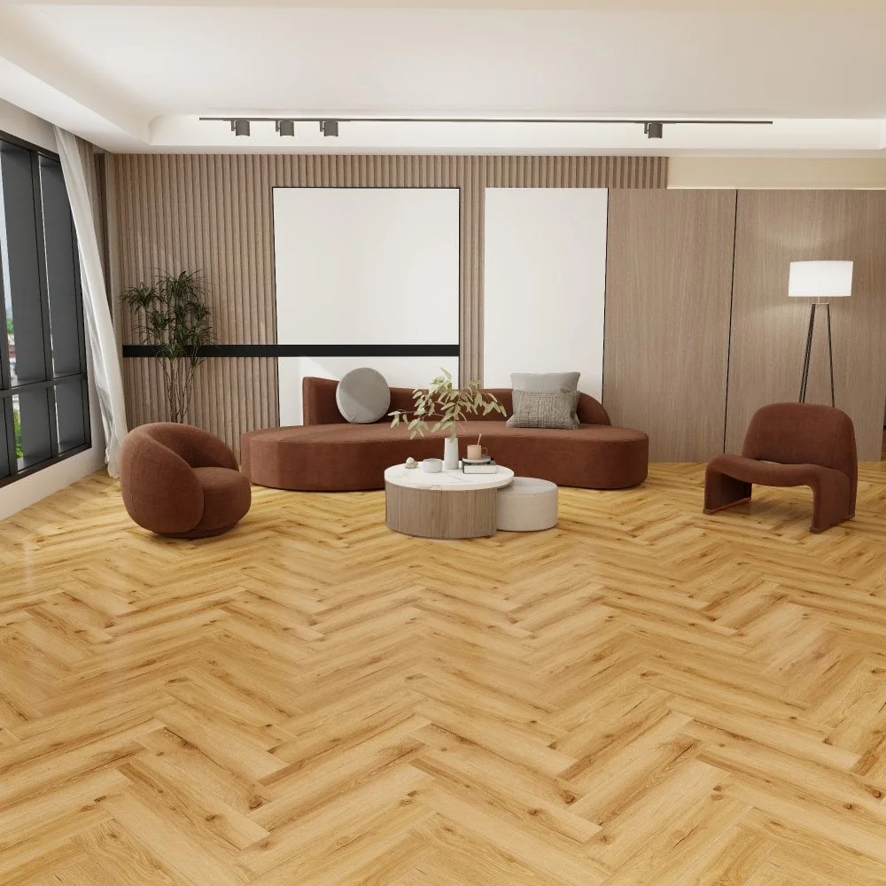 Liberty Floors Lifestyle 5.5mm Herringbone Rustic Oak Luxury Rigid Vinyl Flooring 305105