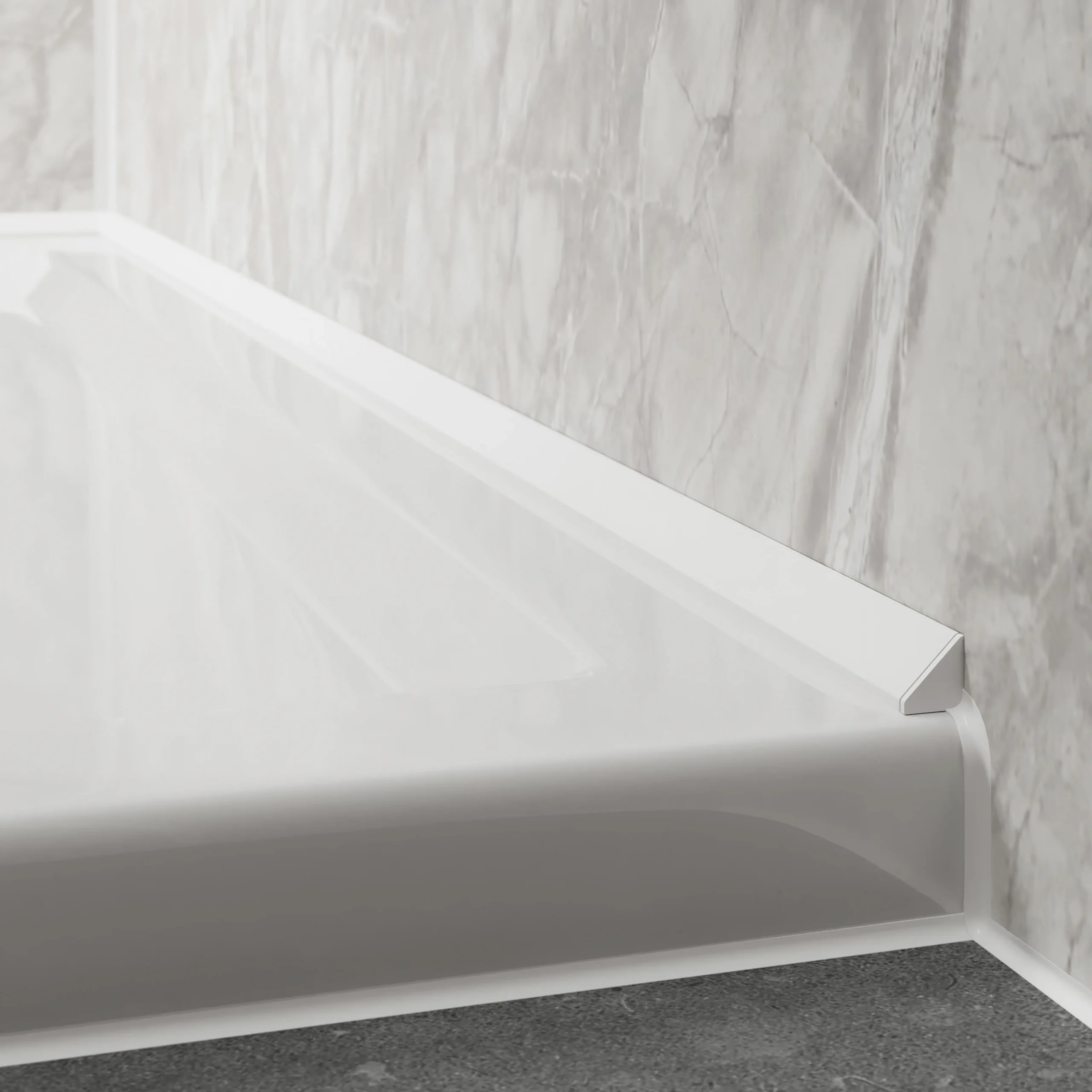 Showerwall Laminate 2450mm Silver Pvc Sureseal (2part System)