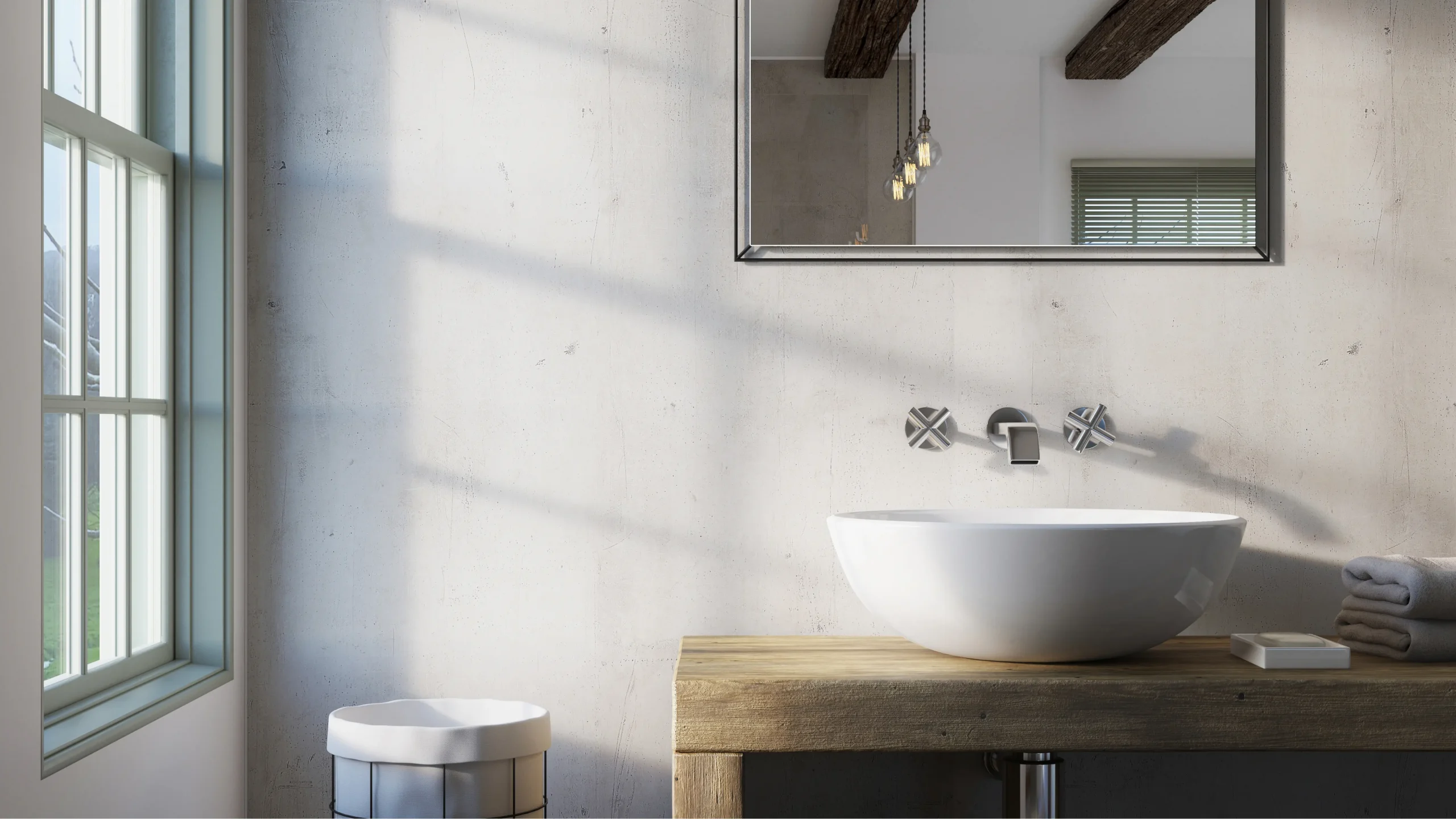 Showerwall Laminate Urban Concrete SW48 2440 x 579 Proclick EGMDF