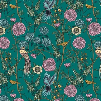 Showerwall Acrylic 2400 x 1200 Vintage Birds SCA26