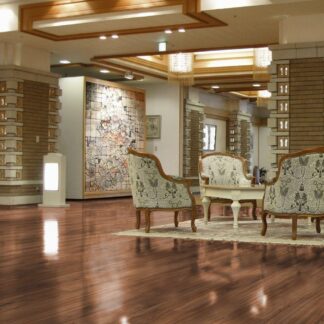 Falquon Flooring High Gloss 4V 8mm Walnut Laminate Flooring D4188
