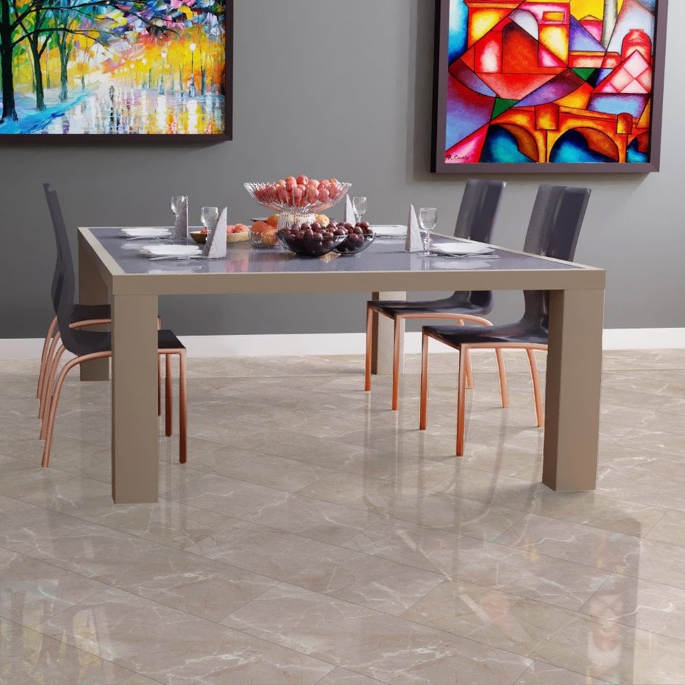 Falquon Flooring Stone 2.0 8mm Botticino Classico Light Tile Laminate Flooring