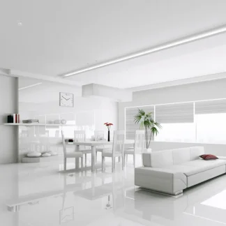 Falquon Flooring High Gloss MAX 8mm White Laminate Flooring (D2935)