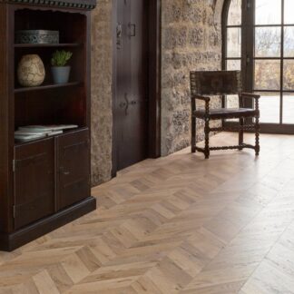 Kaindl Chevron Parquet 8mm Natural Oak Embossed Flooring (8192)
