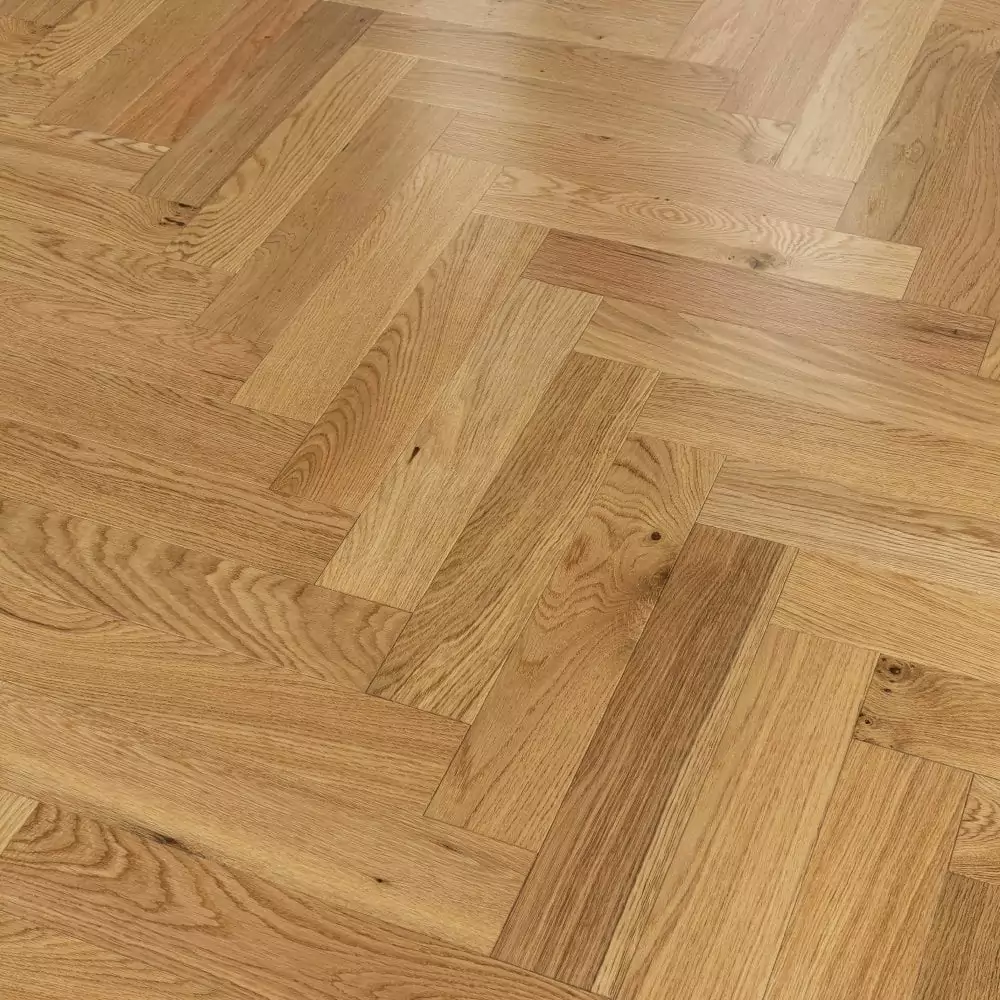 Liberty Floors Herringbone Parquet 14mm Engineered Oak Matt Lacquered Flooring - Image 2