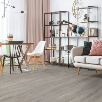 Liberty Floors Impressive 6mm SPC Steel City Grey Rigid Vinyl Flooring