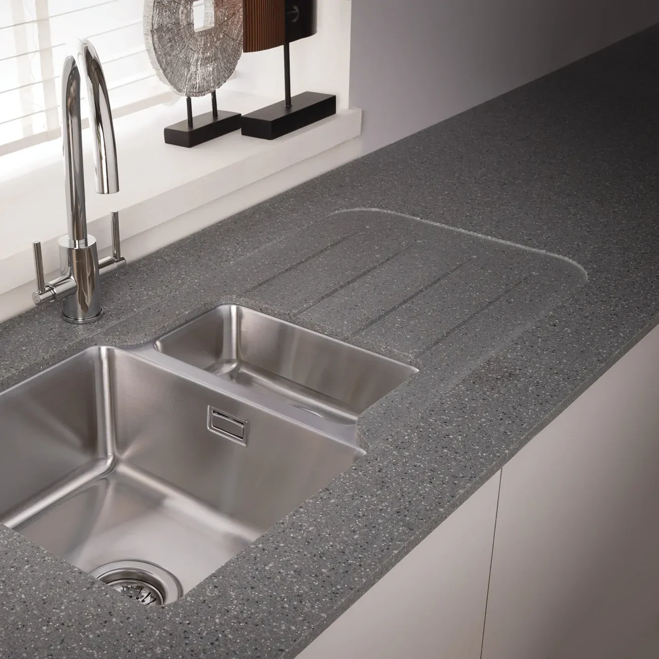 Metis Dark Grey Breakfast Bar 2440 x 900 x 15mm - Image 3