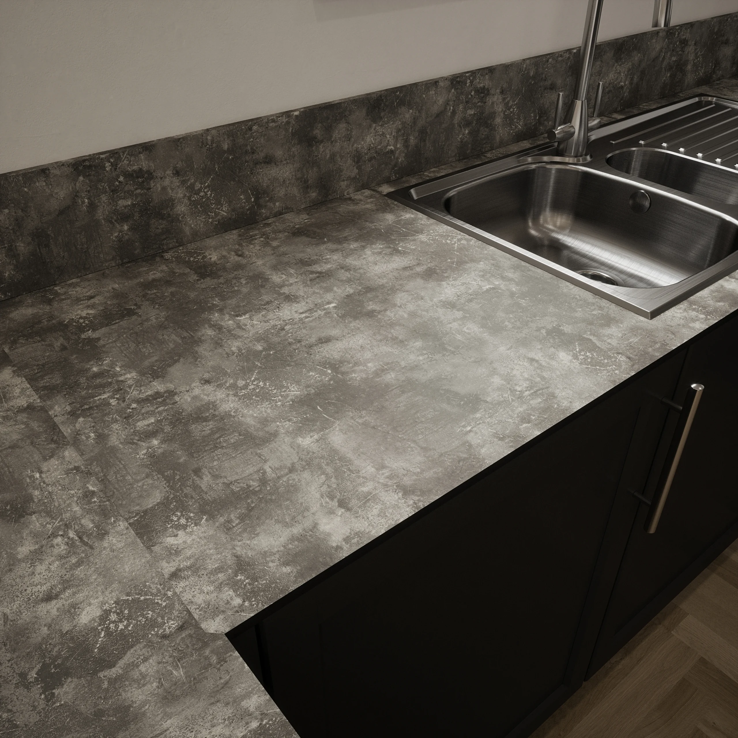 Mariz Dark Concrete 1500 x 640 x 12mm Worktop - Image 3