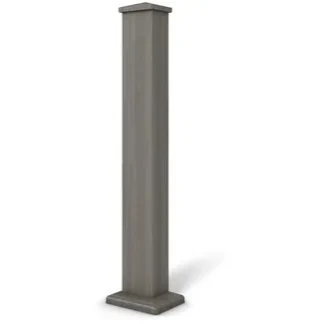 Guardian Composite Hand Rail Balustrade Decking Post Assembly - Grey