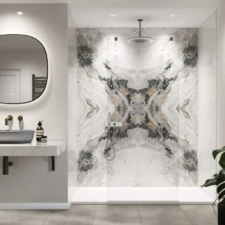 Showerwall Acrylic Book-Matched 2400 x 1200 Arabescato SCA67 - Pack Of Two