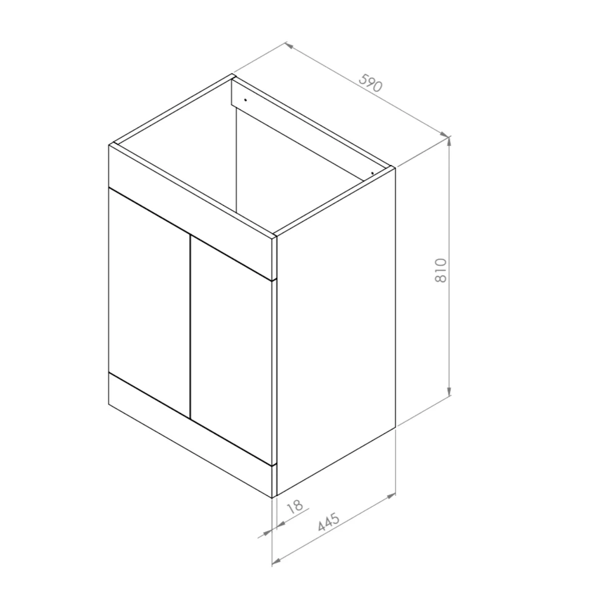 Scudo Empire 1100mm Vanity + WC Unit With R/H White L Shape Stone Basin - Matte Anthracite - Image 3