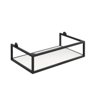 Scudo Ambience 800mm x 480mm x 200mm Frame with Dual Colour Shelf  - Black