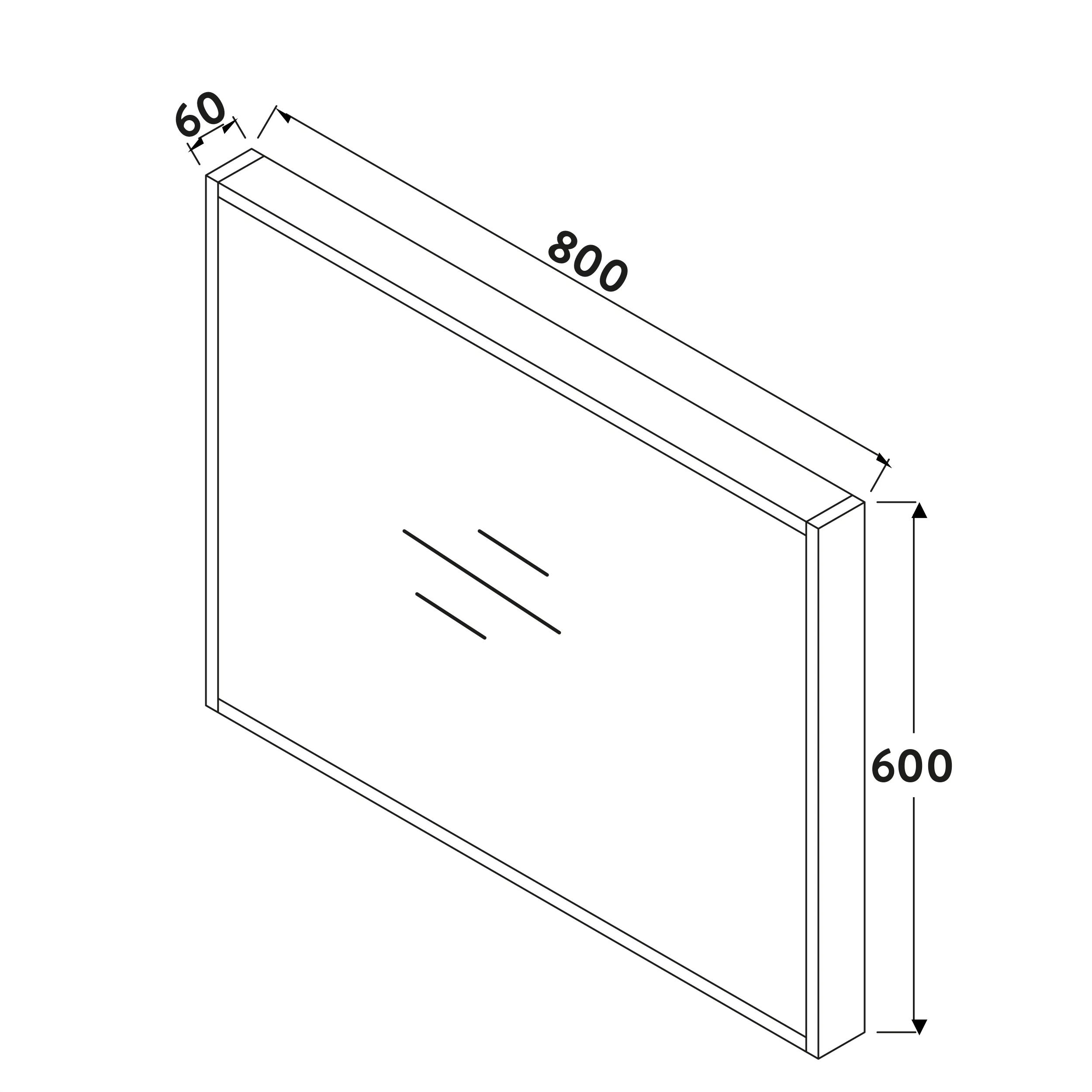 Scudo Ambience 800mm x 600mm Mirror - Matte White - Image 3