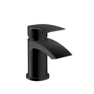 Scudo Belini Deck Mounted 1 Handle Basin Mixer w/ Waste - Matte Black