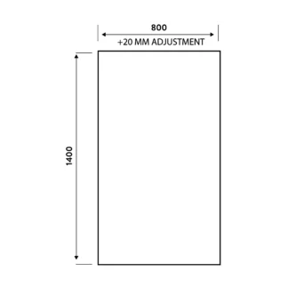 Scudo S6 Square Bath Screen - Black