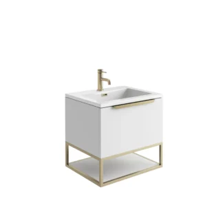 Scudo Chevron 400mm Handle - Brushed Brass