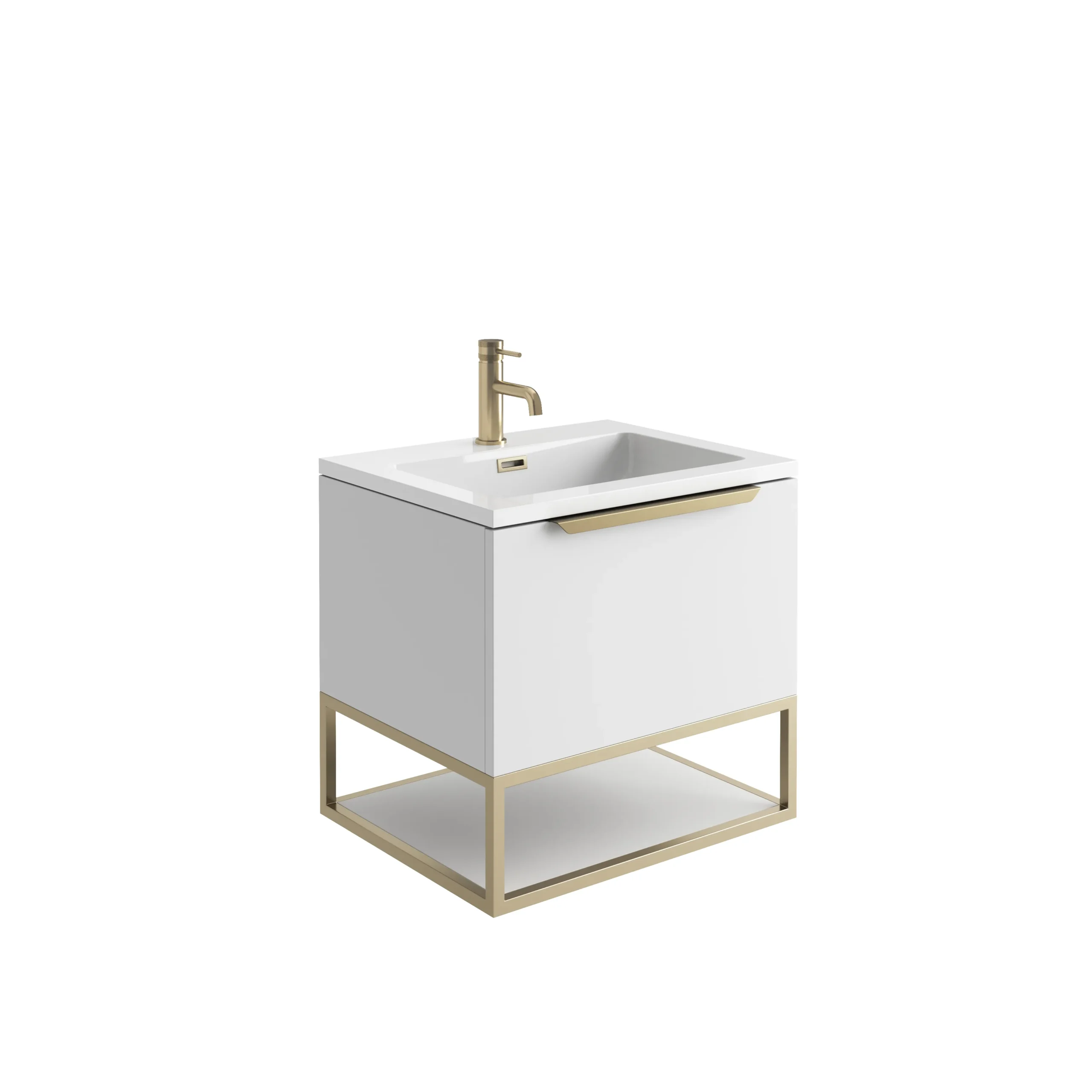 Scudo Chevron 400mm Handle - Brushed Brass